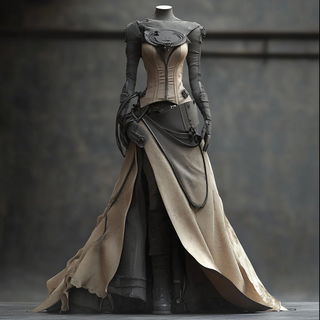 Circulus Flora style, Midjourney V6.1: haute-couture fashion outfit