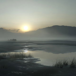 Circulus Flora style, Midjourney V6.1: realistic landscape photograph of quiet dawn