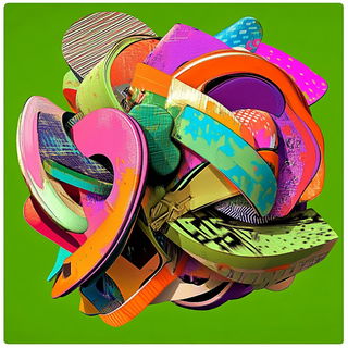 Cliffballad style, Midjourney V6.1: abstract 3D render