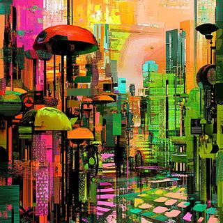 Cliffballad style, Midjourney V6.1: megacity with futuristic bioarchitecture