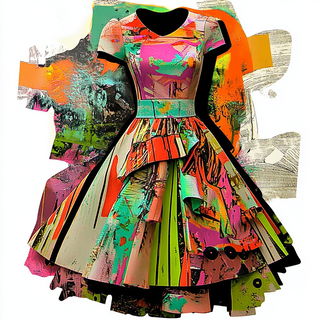 Cliffballad style, Midjourney V6.1: haute-couture fashion outfit