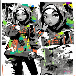 Cliffballad style, Midjourney V6.1: black-and-white manga comic strip