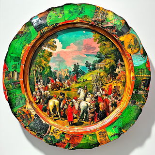 Cliffballad style, Midjourney V6.1: classical 18th-century oil painting