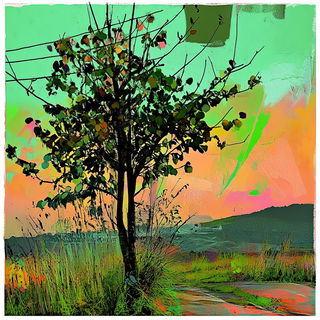 Cliffballad style, Midjourney V6.1: realistic landscape photograph of quiet dawn