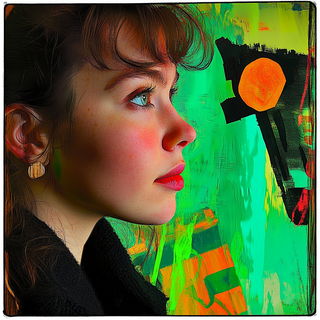 Cliffballad style, Midjourney V6.1: photographic portrait of female protagonist