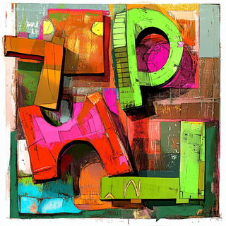 Cliffballad style, Midjourney V6.1: typographic composition with large letters