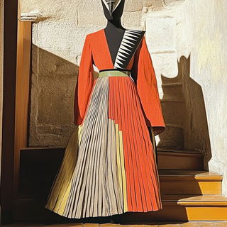 Spirearchive style, Midjourney V6.1: haute-couture fashion outfit