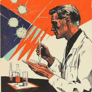 Spirearchive style, Midjourney V6.1: editorial illustration for popular scientific magazine cover