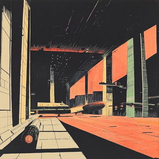 Spirearchive style, Midjourney V6.1: cinematic shot from sci-fi movie