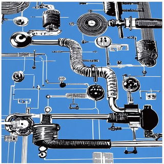 Celestibazaar style, Midjourney V6.1: technical infrastructure blueprint schematics