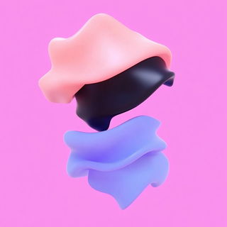 Chromaface style, Midjourney V6.1: abstract 3D render