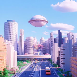 Chromaface style, Midjourney V6.1: megacity with futuristic bioarchitecture