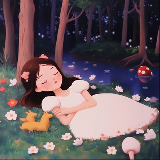 Chromaface style, Midjourney V6.1: retro fairy-tale illustration