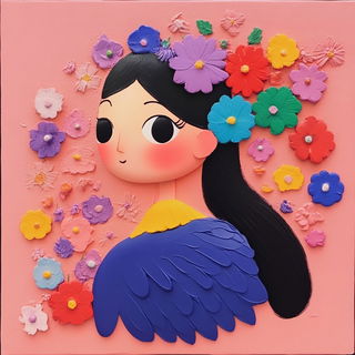 Chromaface style, Midjourney V6.1: traditional folk art