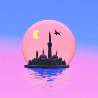 Chromaface style, Midjourney V6.1: bold minimalist logo design for Istanbul city municipal services
