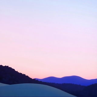 Chromaface style, Midjourney V6.1: realistic landscape photograph of quiet dawn