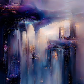 Cinemagraphite style, Midjourney V6.1: megacity with futuristic bioarchitecture