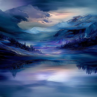 Cinemagraphite style, Midjourney V6.1: realistic landscape photograph of quiet dawn