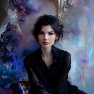 Cinemagraphite style, Midjourney V6.1: photographic portrait of female protagonist