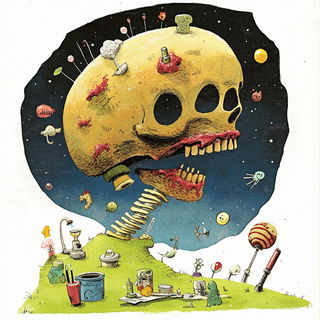 Chromorail style, Midjourney V6.1: editorial illustration for popular scientific magazine cover