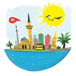Chromorail style, Midjourney V6.1: bold minimalist logo design for Istanbul city municipal services