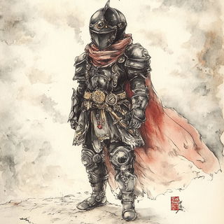 Baroque Balloonism style, Midjourney V6.1: concept art character design of retropunk steam knight