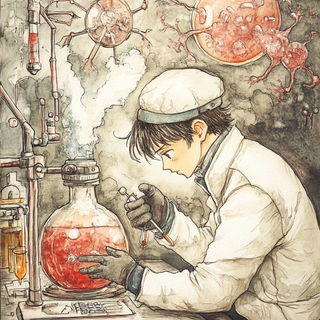 Baroque Balloonism style, Midjourney V6.1: editorial illustration for popular scientific magazine cover