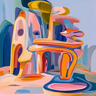 Bleachrock style, Midjourney V6.1: abstract 3D render