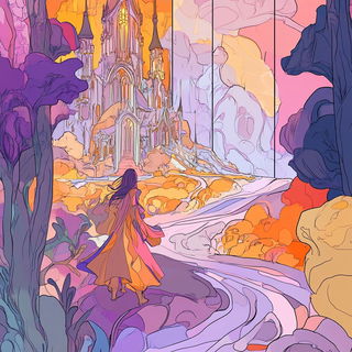 Inkocopy style, Midjourney V6.1: retro fairy-tale illustration