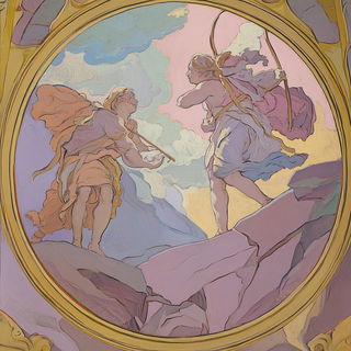 Inkocopy style, Midjourney V6.1: classical 18th-century oil painting