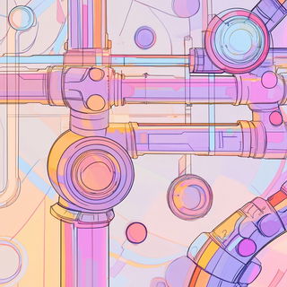 Inkocopy style, Midjourney V6.1: technical infrastructure blueprint schematics