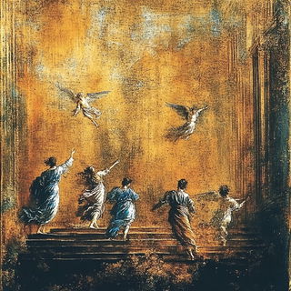 Stratocircuit style, Midjourney V6.1: classical 18th-century oil painting