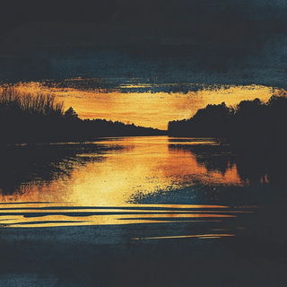 Stratocircuit style, Midjourney V6.1: realistic landscape photograph of quiet dawn