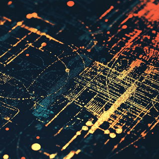 Stratocircuit style, Midjourney V6.1: technical infrastructure blueprint schematics