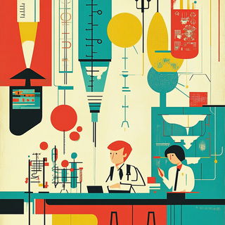 Chromolithorizon style, Midjourney V6.1: editorial illustration for popular scientific magazine cover