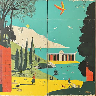 Chromolithorizon style, Midjourney V6.1: classical 18th-century oil painting