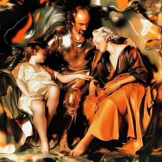 Mire Etching style, Midjourney V6.1: classical 18th-century oil painting