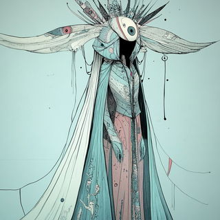 Cloudengine Grandeur style, Midjourney V6.1: haute-couture fashion outfit