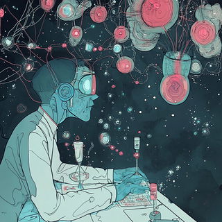 Cloudengine Grandeur style, Midjourney V6.1: editorial illustration for popular scientific magazine cover
