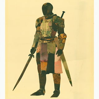 Cryoplastics style, Midjourney V6.1: concept art character design of retropunk steam knight