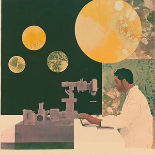 Cryoplastics style, Midjourney V6.1: editorial illustration for popular scientific magazine cover