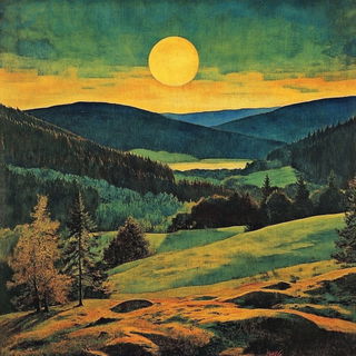 Kasbah Marbling style, Midjourney V6.1: realistic landscape photograph of quiet dawn