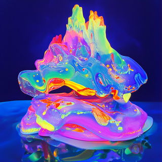 Odonatacubism style, Midjourney V6.1: abstract 3D render