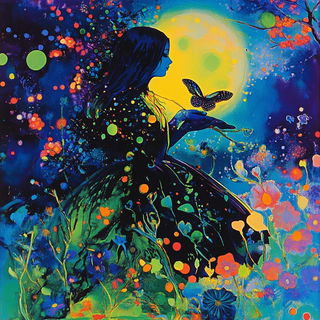 Odonatacubism style, Midjourney V6.1: retro fairy-tale illustration