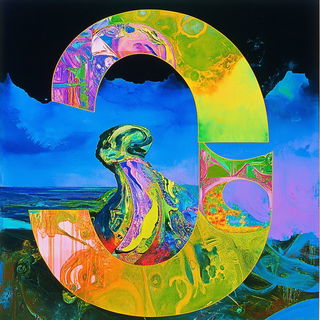 Odonatacubism style, Midjourney V6.1: typographic composition with large letters