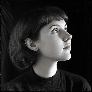 Photodrama style, Midjourney V6.1: photographic portrait of female protagonist