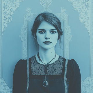 Loopbuilt style, Midjourney V6.1: photographic portrait of female protagonist