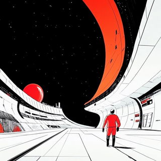 Fossilray style, Midjourney V6.1: cinematic shot from sci-fi movie