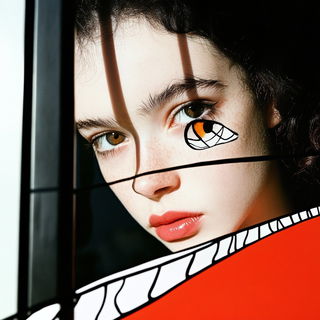 Fossilray style, Midjourney V6.1: photographic portrait of female protagonist