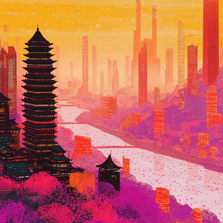 Cinemarionette style, Midjourney V6.1: megacity with futuristic bioarchitecture